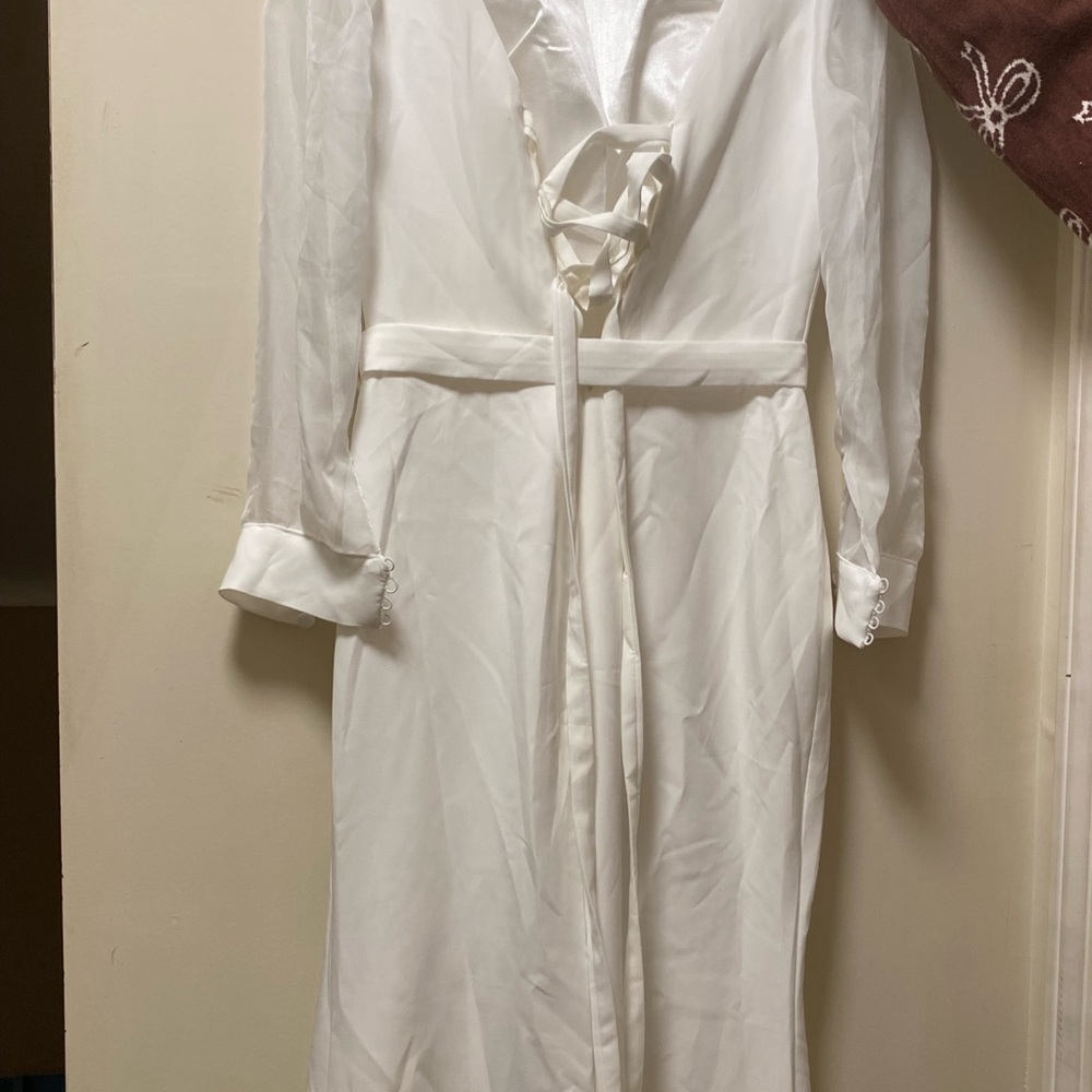 Chic White Wedding Rehearsal Dress